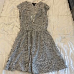 H&M mini black and white dress, size 4
